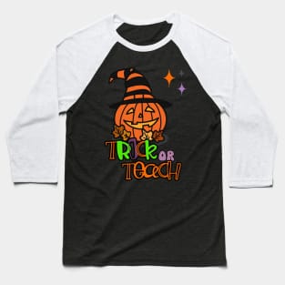 Halloween Trick or Teach Jack o lantern teacher gift Baseball T-Shirt